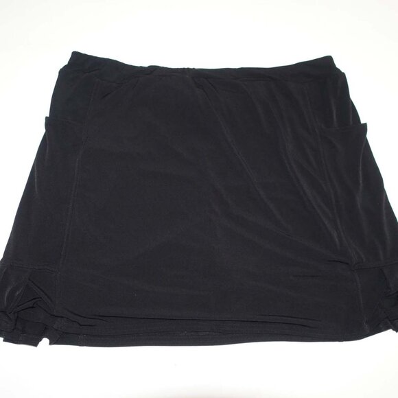 Chico's Women's Weekends Skort Size 3 / 16 Black Elastic Waist Skirt Shorts - Picture 3 of 5
